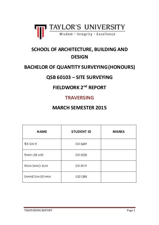 site surveying report 2 surveying report