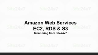 Site24x7 AWS Monitoring Architecture
 