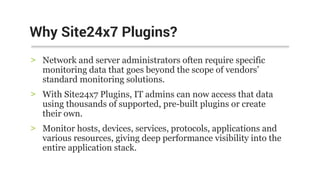 Site24x7 Plugins - Monitor your entire server stack | PPTX