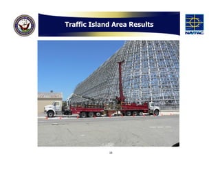 Investigation Activities
Traffic Island Area

SCAPS Investigation

•
•
•

28 SCAPS tests to 100 feet
2 SCAPS tests to 115 ...