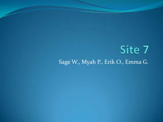 Sage W., Myah P., Erik O., Emma G.
 