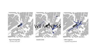 Limited CarPark TrafficCongestion
--Especiallyduring weekends
PigeonsNesting Habits
--Excretion,noise,smell
WEAKNESS
 