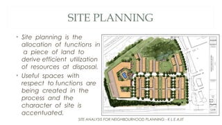 Site analysis for a neighborhood | PPT