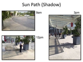 Sun Path (Shadow)
9am 3pm
12pm
 