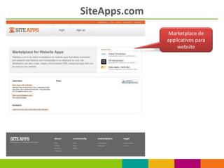 SiteApps.com
                Marketplace de
               applicativos para
                   website
 
