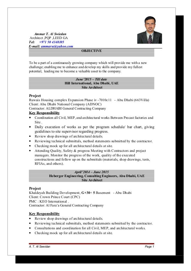 site architect cv ammar alsweidan cv site