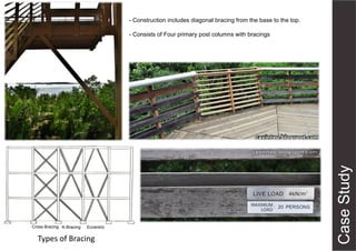 Cross Bracing K-Bracing Eccentric
Types of Bracing
- Construction includes diagonal bracing from the base to the top.
- Consists of Four primary post columns with bracings
 