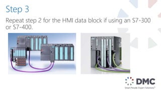 Repeat step 2 for the HMI data block if using an S7-300
or S7-400.
Step 3
 