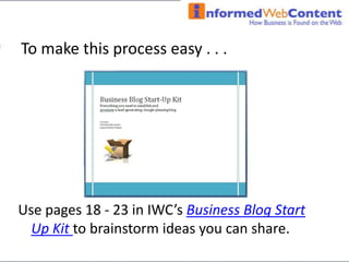 Then Decide Where to Dive inTo maximize reach and reinforce branding and exposure, a business should eventually participate in as many channels as possible.   
