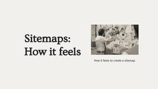 Sitemaps:
How it feels
How it feels to create a sitemap.
 