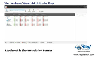 Sitecore access viewer administrator page | Raybiztech.com