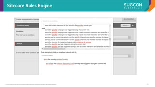 © 2017 Sitecore User Group Conference Europe and its respective speakers. All rights reserved. 18
Sitecore Rules Engine
 