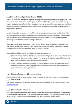 Sitecore Technical Considerations & Partner Onboarding | PDF