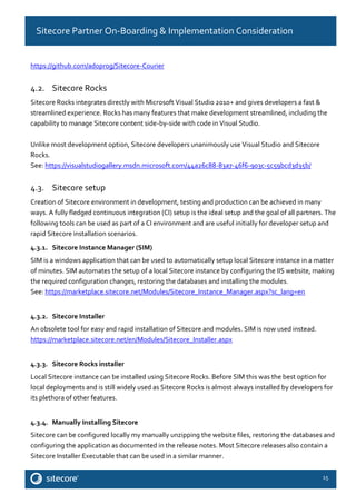 Sitecore Technical Considerations & Partner Onboarding | PDF