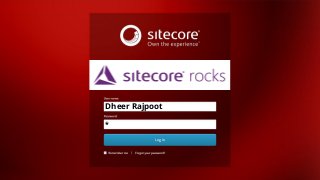 Sitecore Rocks in action Log out | Dheer Rajpoot
Dheer Rajpoot
*
 