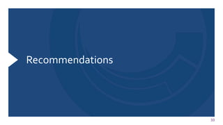 33
Recommendations
 