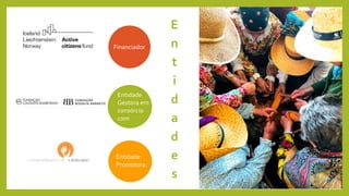 Financiador
Entidade
Promotora
Entidade
Gestora em
consórcio
com
E
n
t
i
d
a
d
e
s
 