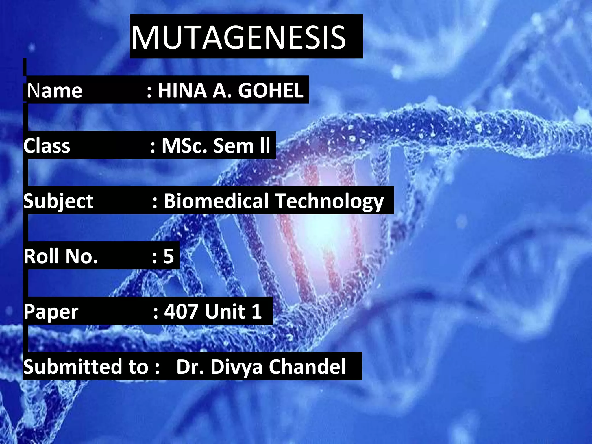 Site directed mutagenesis pptx