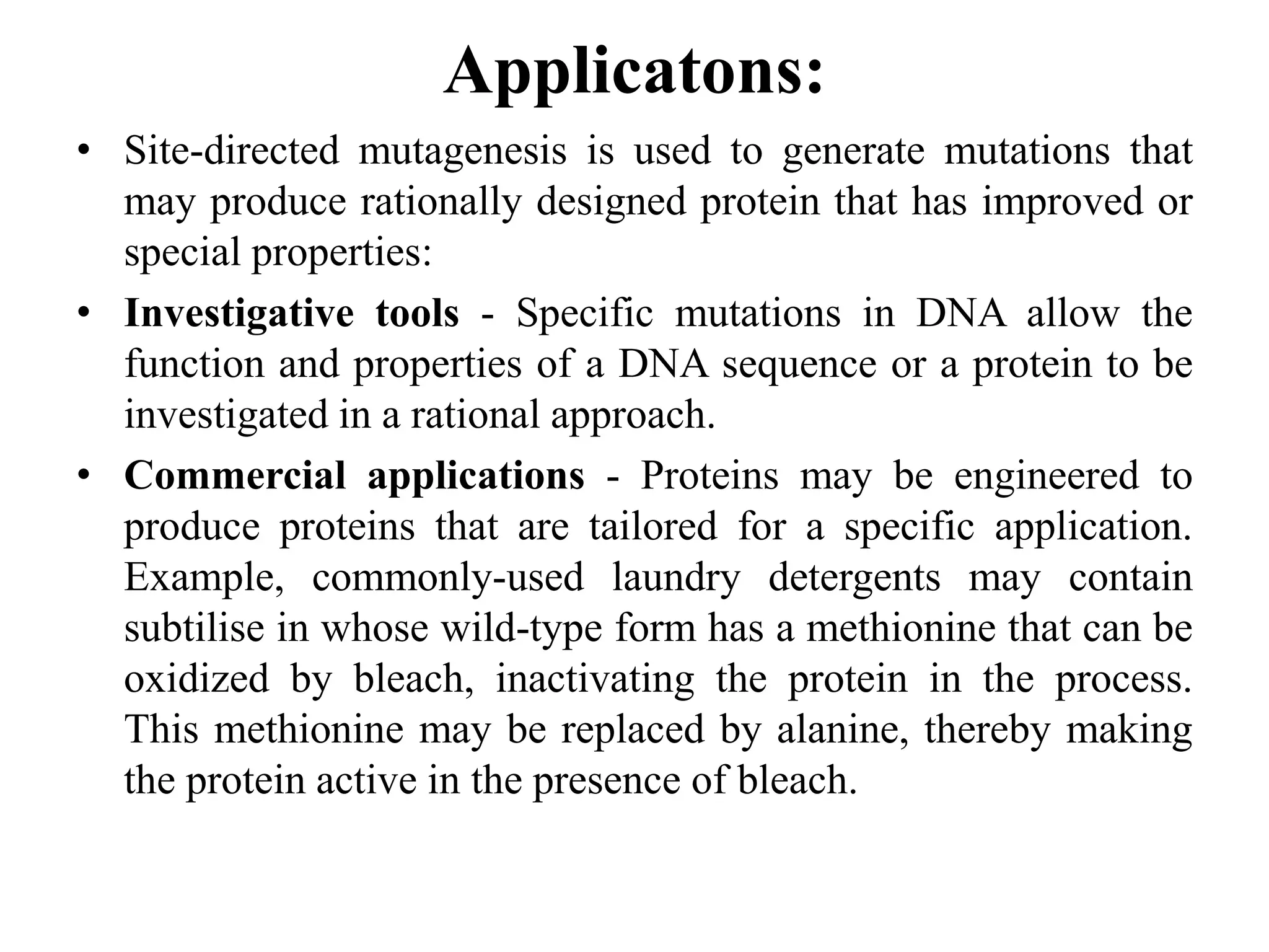 Site directed mutgenesis, OLIGONUCLEOTIDE DIRECTED MUTAGENESIS | PPTX