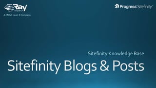 Sitefinity blogs and posts
