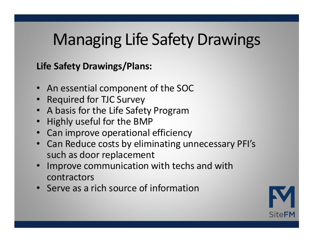 SiteFM Life Safety Drawings for Accreditation