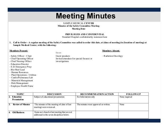 minutes of meeting online