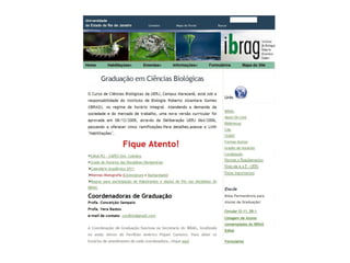 Site IBRAG - Graduação