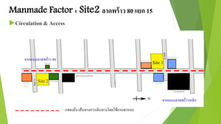 Manmade Factor : Site2 ลาดพร้าว 80 แยก 15 
Circulation & Access 
 