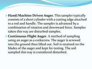 Auger Risk Assessment Site investigation | PPTX