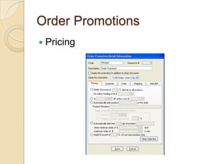 Order PromotionsPricing