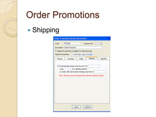 Order PromotionsShipping