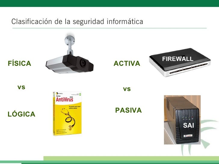 Resultado de imagen de seguridad activa y seguridad pasiva informatica