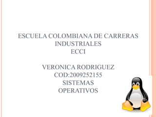 ESCUELA COLOMBIANA DE CARRERAS INDUSTRIALESECCIVERONICA RODRIGUEZCOD:2009252155SISTEMAS OPERATIVOS 