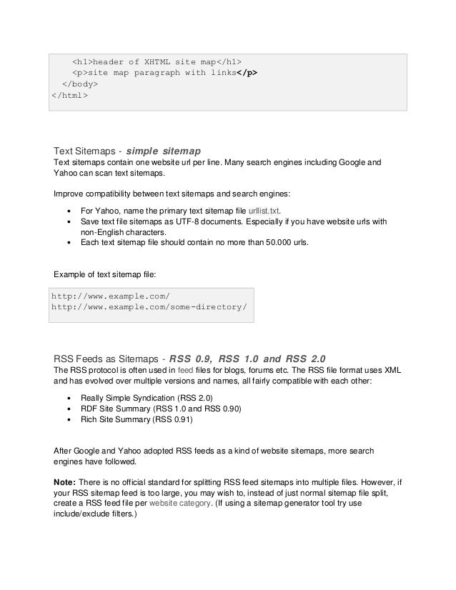 sitemap comparison