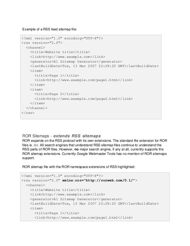 sitemap comparison