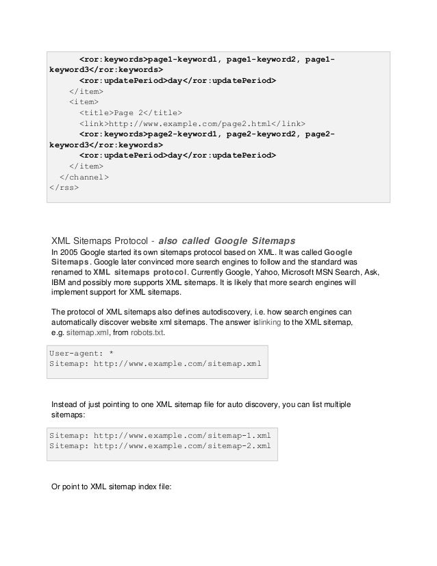 sitemap comparison