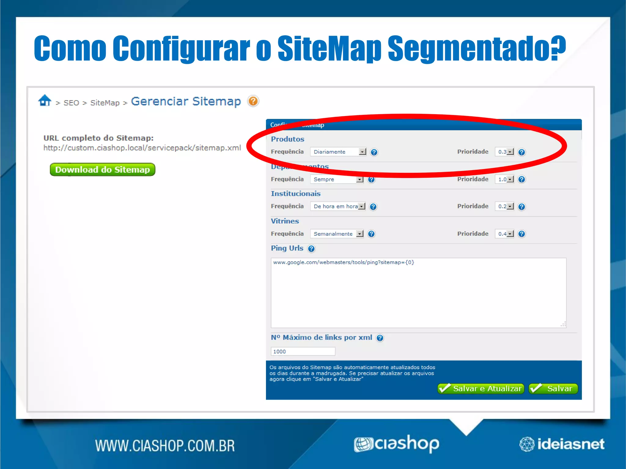 Como Configurar o SiteMap Segmentado?

 