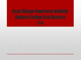 Juan Diego Guerrero Vallejo
Andrés Felipe Aza Rosero
7-4
 