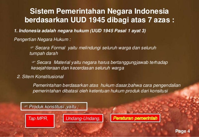 Sitem pemerintahan indonesia