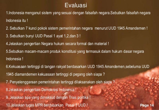 Sitem pemerintahan indonesia