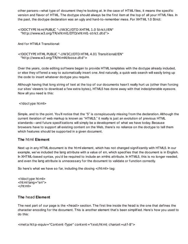 Sitepoint.com a basic-html5_template | PDF