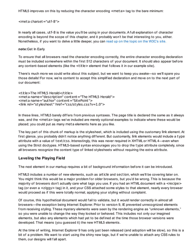 Sitepoint.com a basic-html5_template | PDF