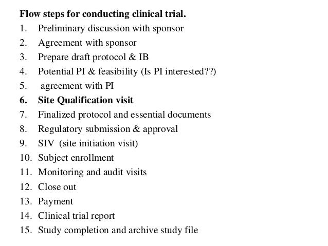 site initiation visit documents