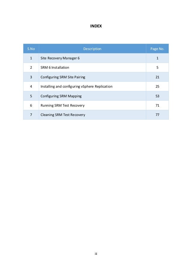 VMware Site Recovery Manager (SRM) 6.0 Lab Manual