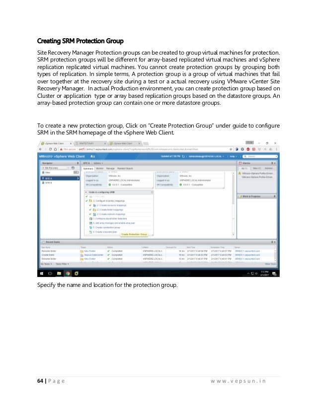 Vmware Site Recovery Manager Srm 60 Lab Manual - 