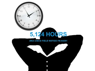 5,124 HOURS
AKA CISCO FIELD NOTICE FN-64291
 