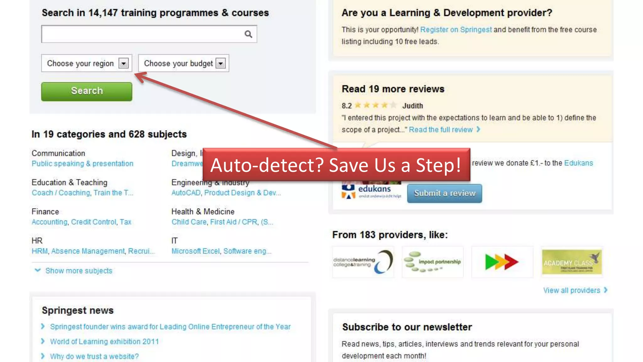 Auto-detect? Save Us a Step!
 