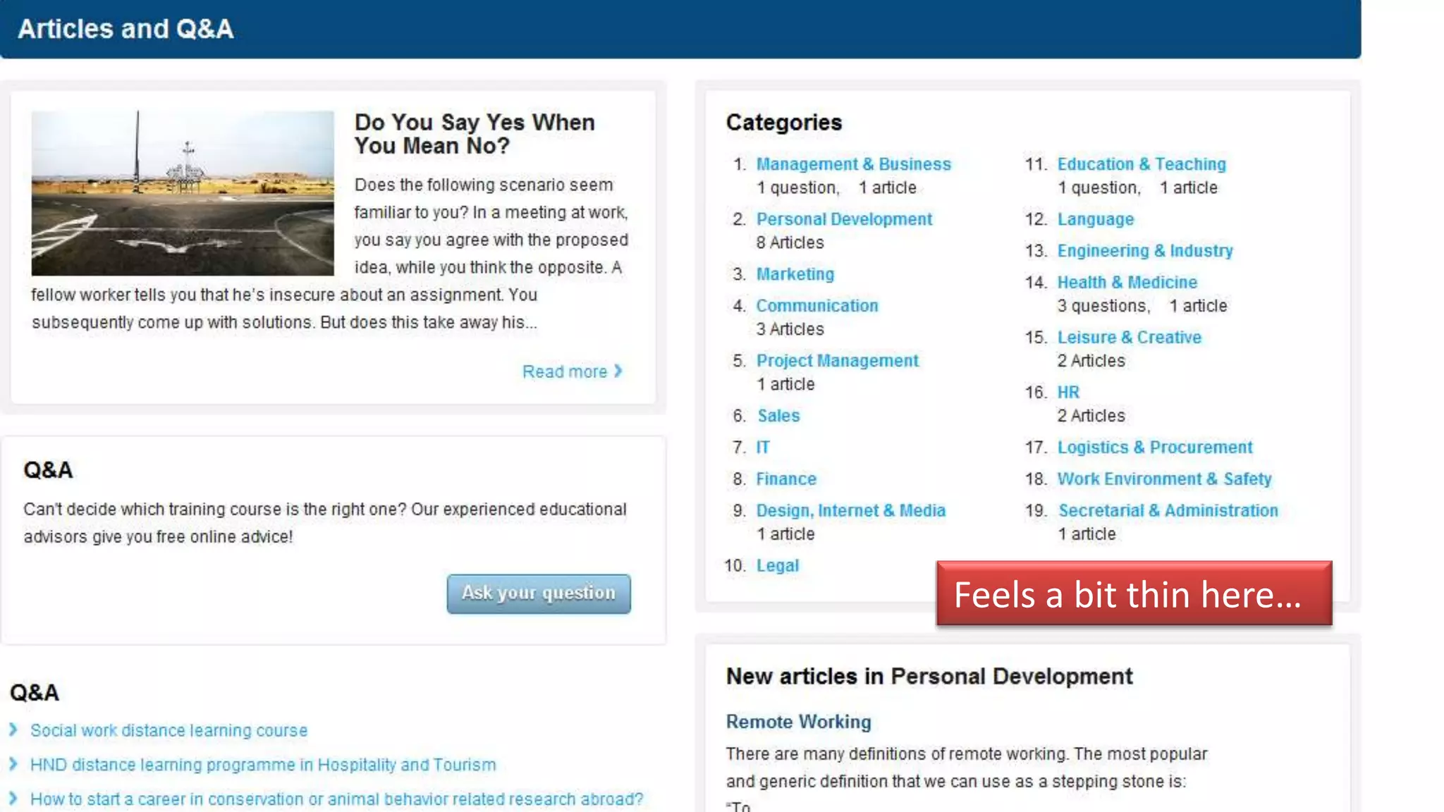 Feels a bit thin here…
 