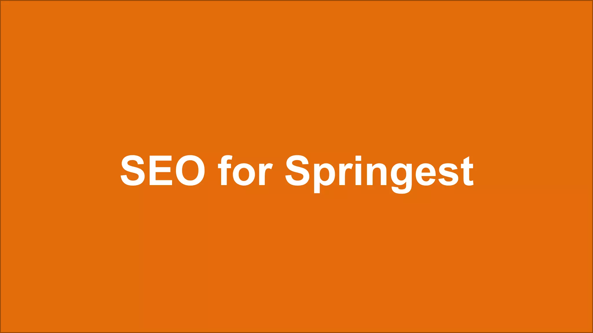 SEO for Springest
 