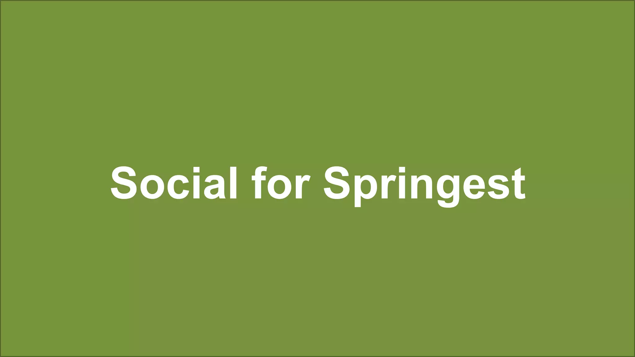 Social for Springest
 